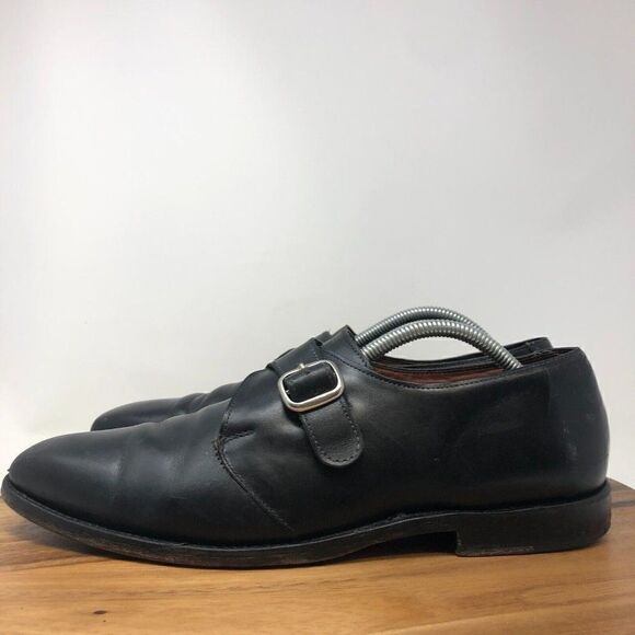 Allen Edmonds Boston Mens Black Leather Monk Strap Dress Shoes 11.5 B Model 4010 - Picture 3 of 9